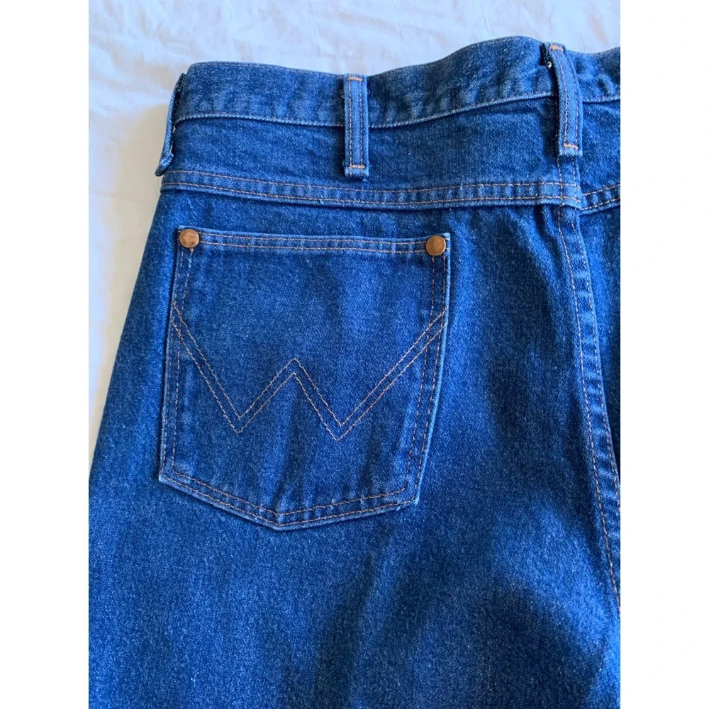 Wrangler 36x36 Jeans Blue Cowboy Cut Slim Fit 936DEN Made in USA Dark & Starched
